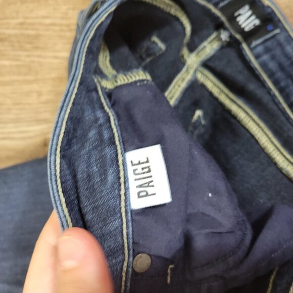 Paige Hoxton Ankle Skinny Jeans - Medium Dark Rinse Wash Denim Size 25 - Picture 10 of 14